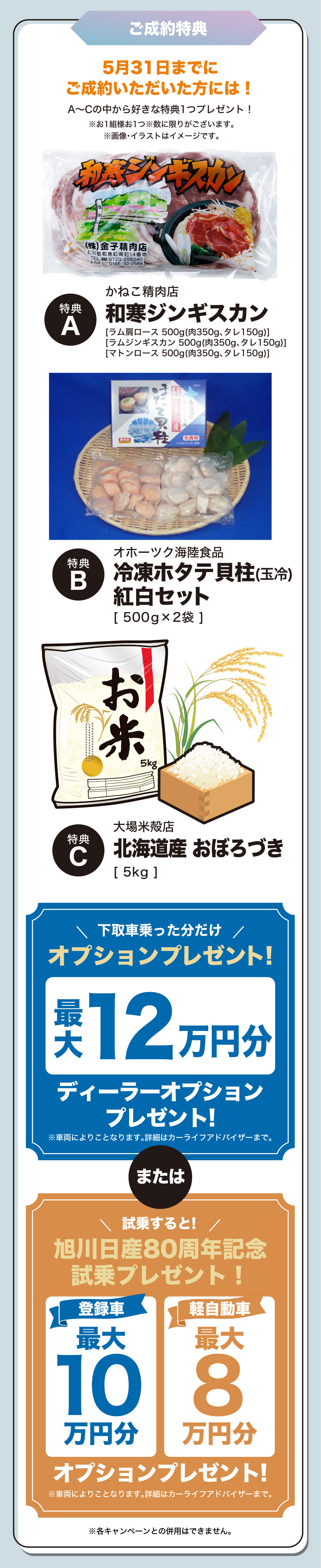 ご成約特典